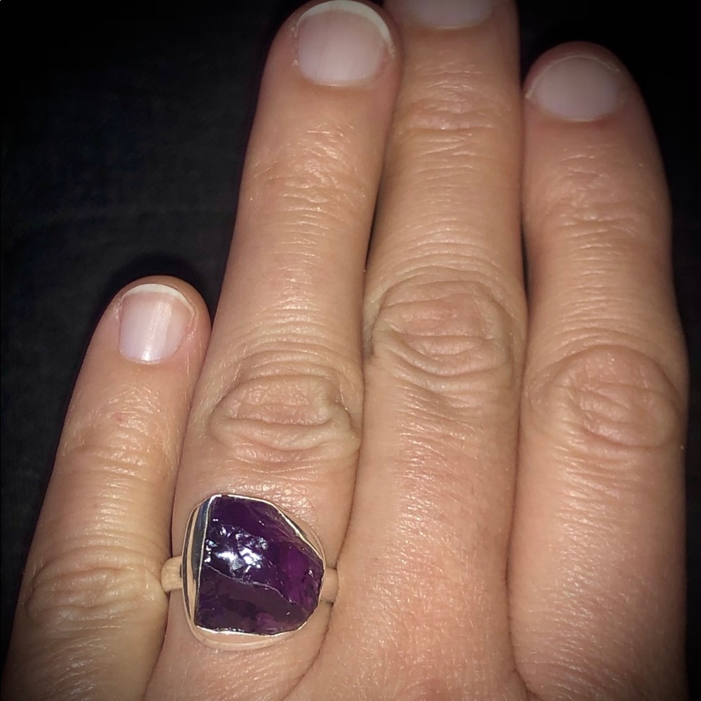 Artisan Crafted Free-Form Amethyst Ring